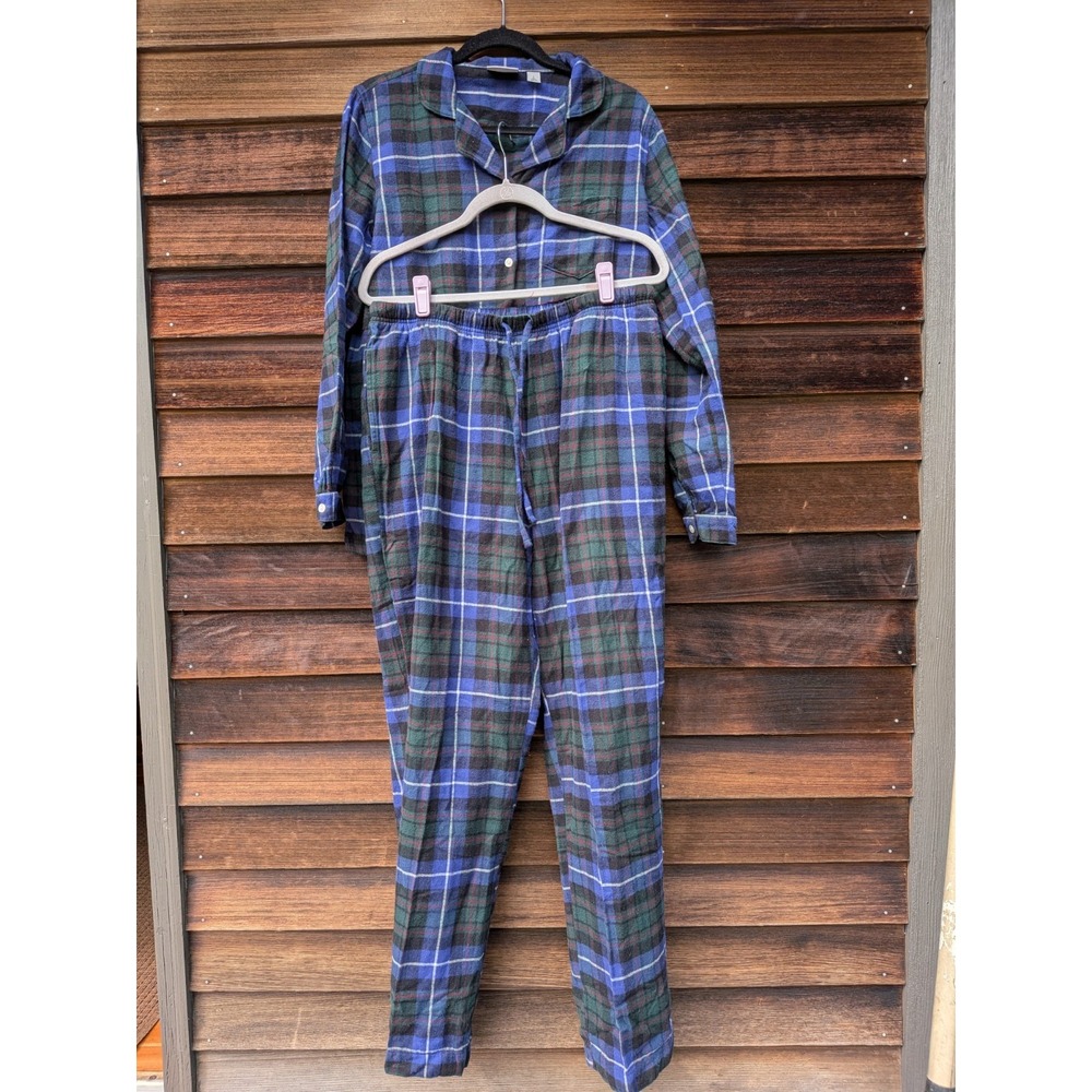L.L. Bean Women's Scotch Plaid Tartan Pajamas Cabincore LG Tall Holiday Warmth